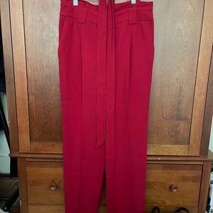 Red Paperbag pants